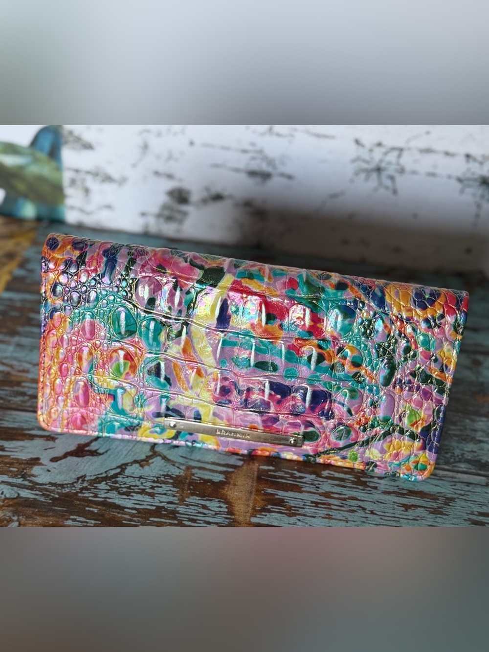 BRAHMIN ADY WALLET REEF NWT Colorful Tropical Price firm